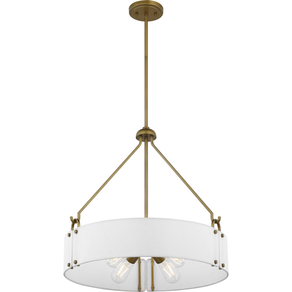 Nuvo Lighting Halter 4 Light 22.63 Inch Natural Brass Pendant Ceiling Light