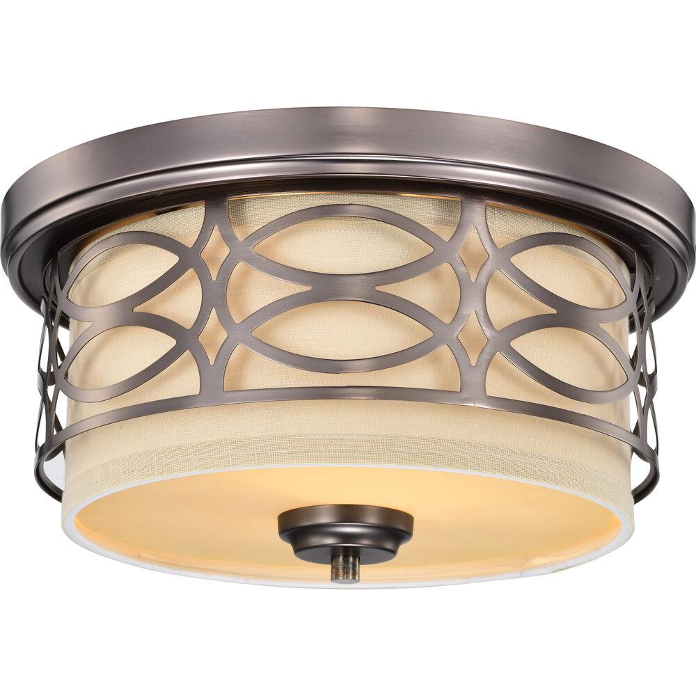 Nuvo Lighting Harlow 2 Light 13.38 Inch Hazel Bronze Flush Mount Ceiling Light