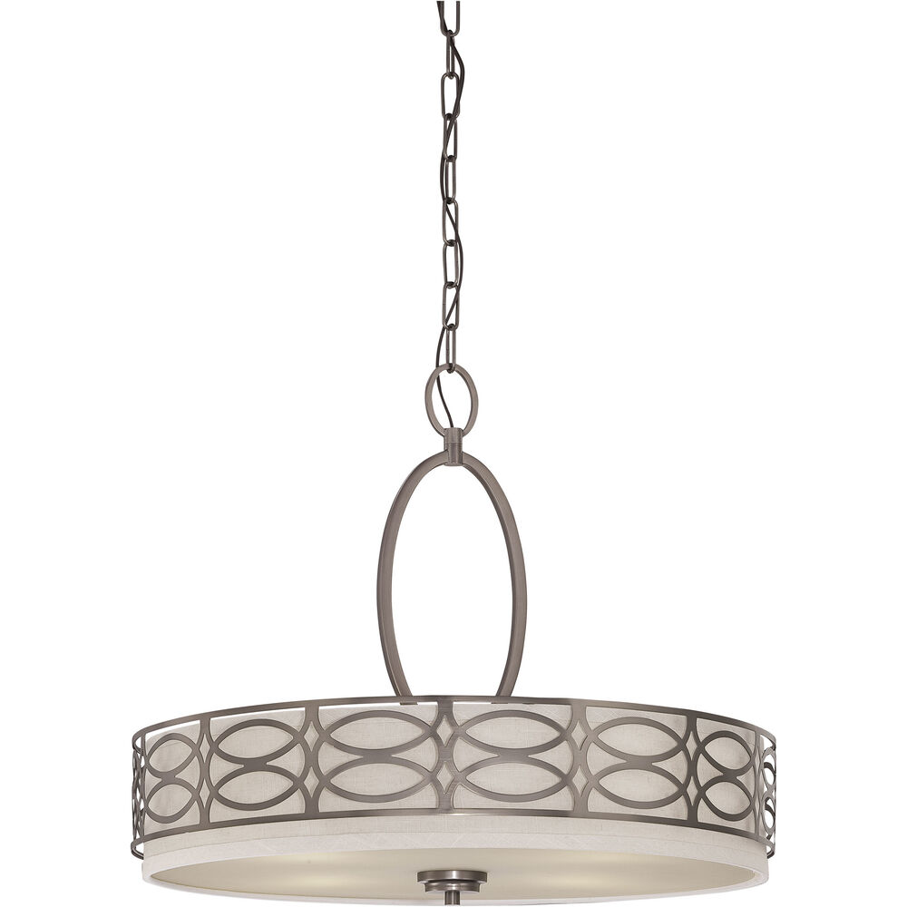 Nuvo Lighting Harlow 3 Light 17.75 Inch Hazel Bronze Pendant Ceiling Light
