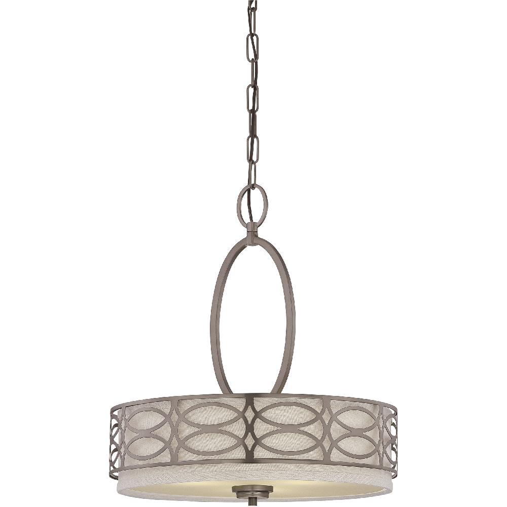 nuvo lighting Harlow 3 Light 17.75 inch Hazel Bronze Pendant Ceiling Light