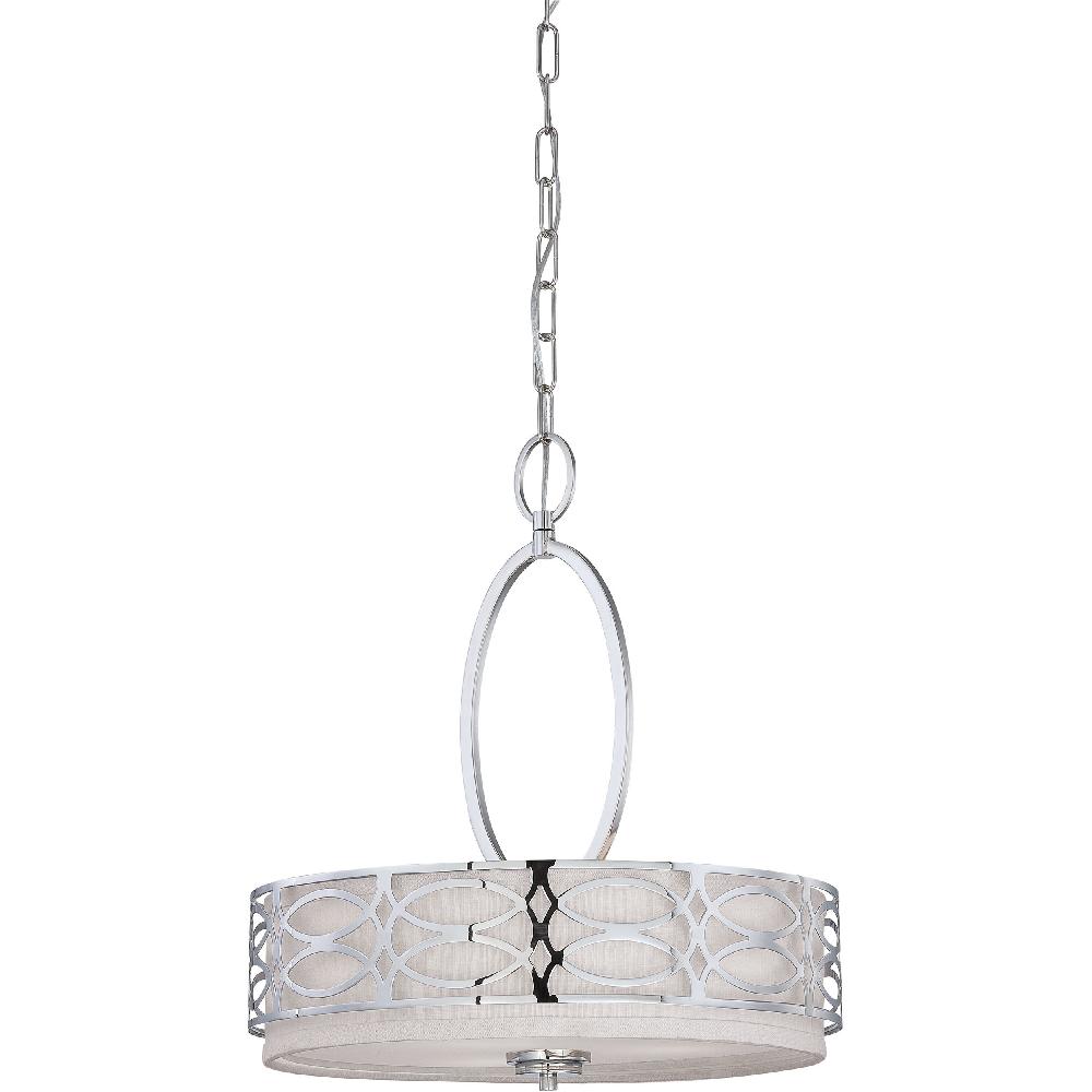 nuvo lighting Harlow 3 Light 17.75 inch Polished Nickel Pendant Ceiling Light