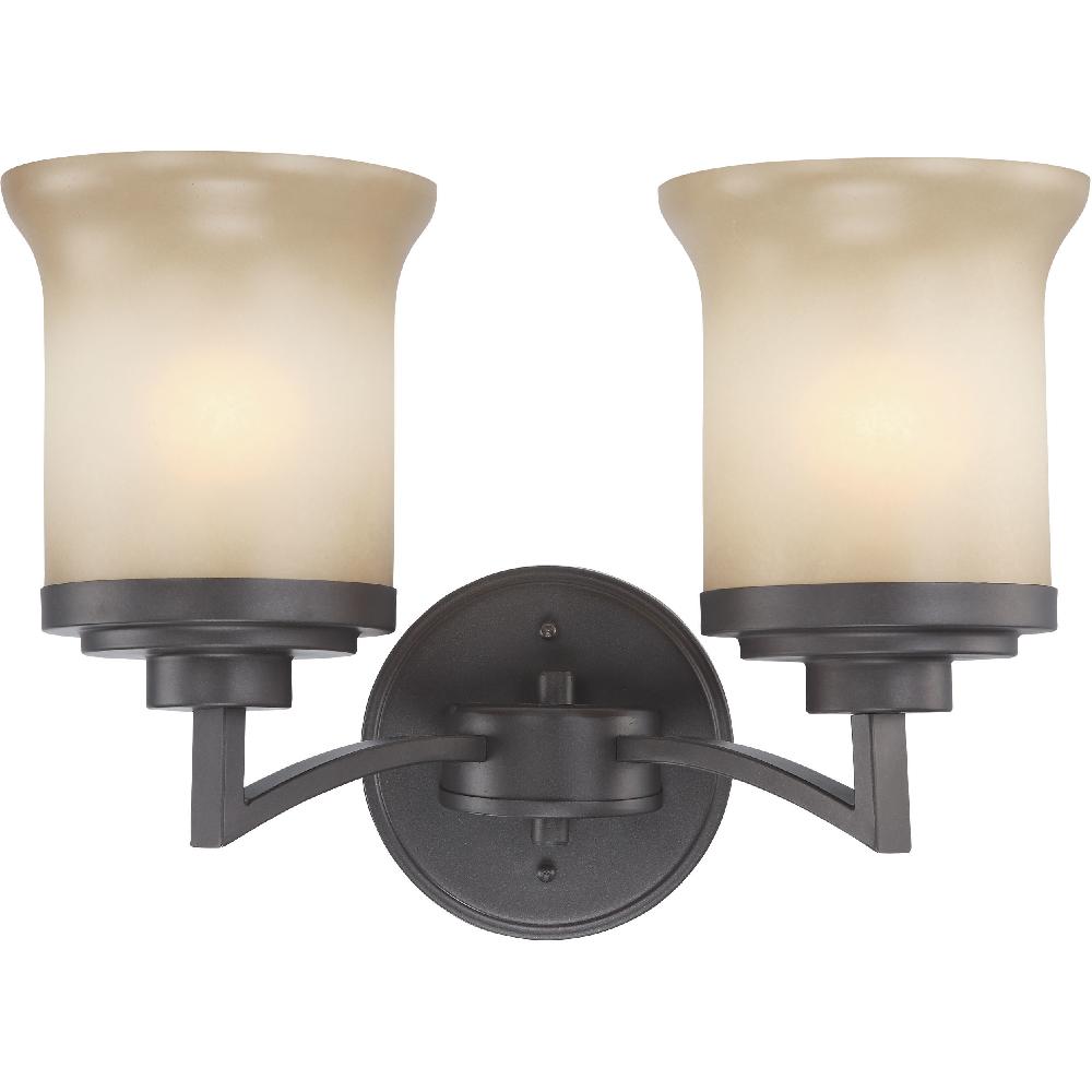 nuvo lighting Harmony 2 Light 13.5 inch Dark Chocolate Bronze Vanity Light Wall Light
