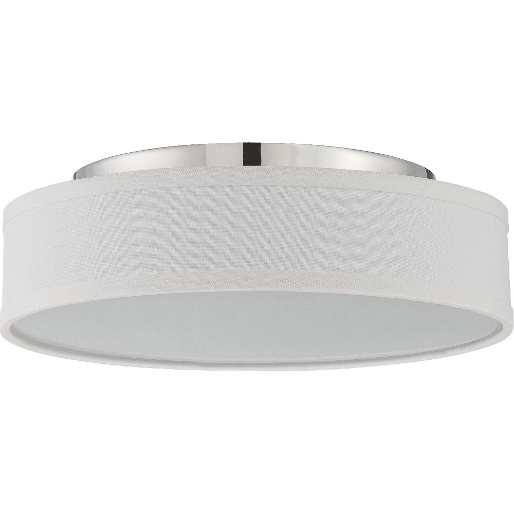 nuvo lighting Heather LED 13 inch Polished Nickel Flush Mount Ceiling Light