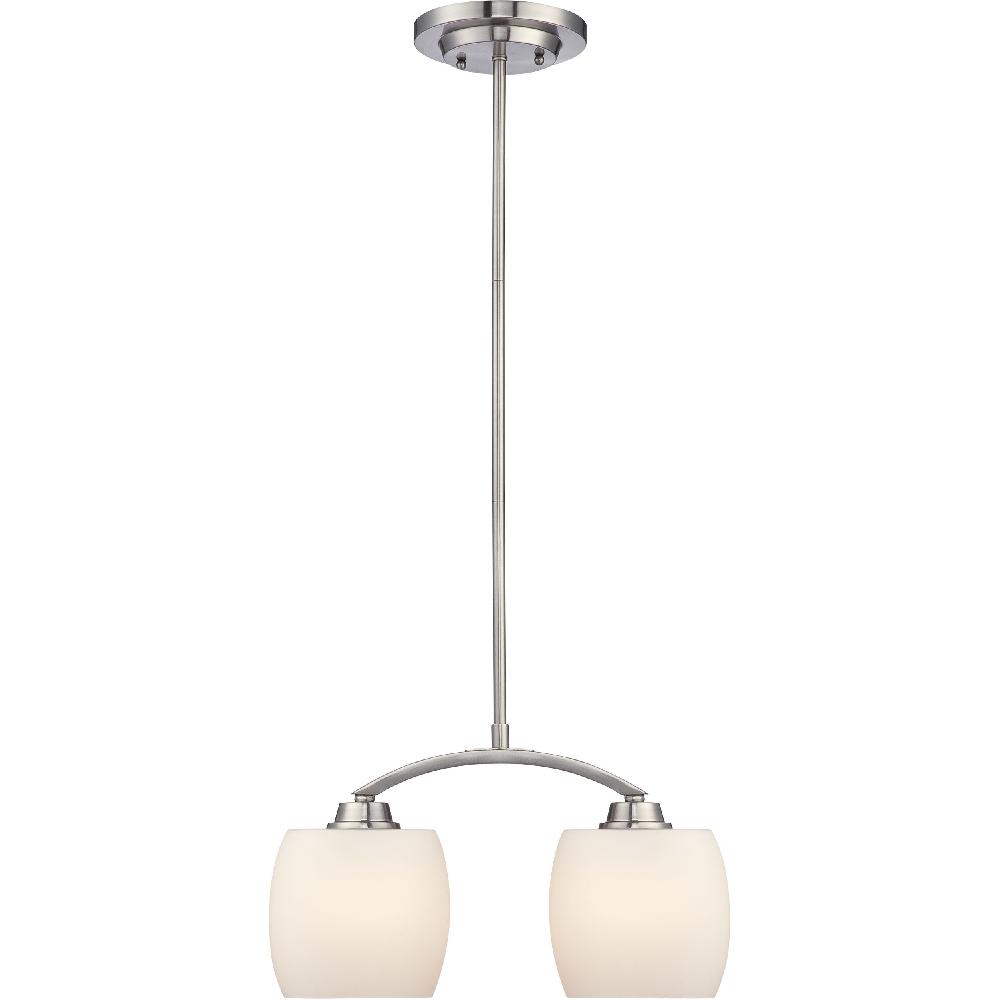 nuvo lighting Helium 2 Light 15 inch Brushed Nickel Mini Pendant Ceiling Light