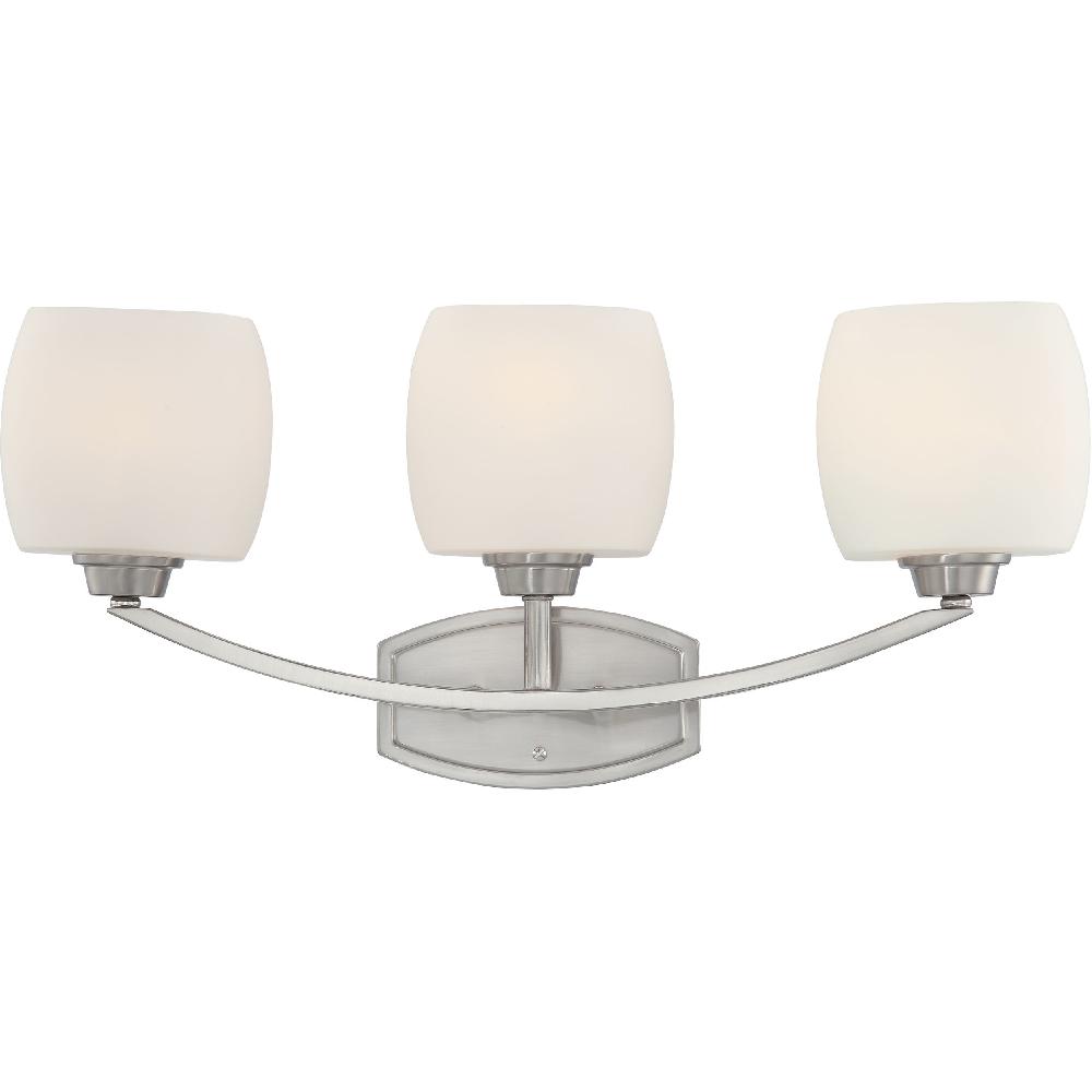 nuvo lighting Helium 3 Light 24.5 inch Brushed Nickel Vanity Light Wall Light