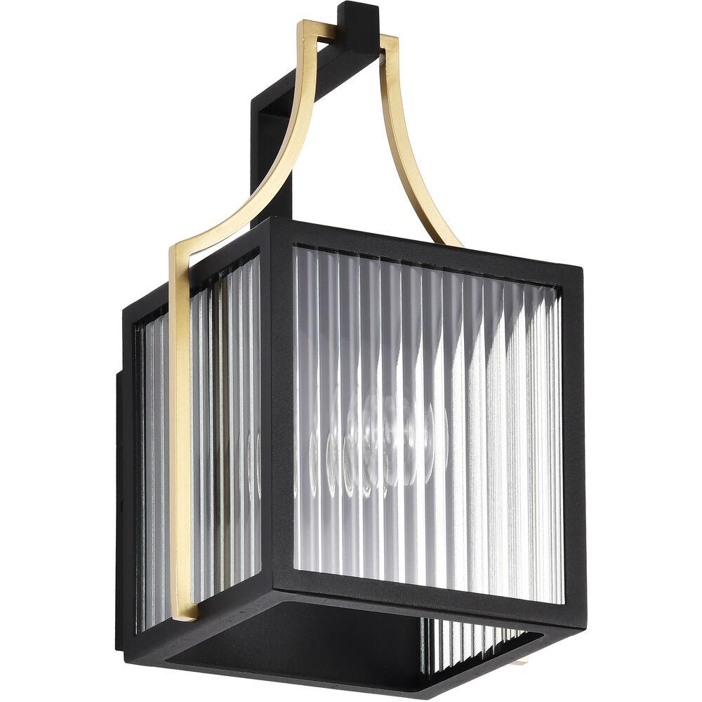 Nuvo Lighting Holden 11.13 Inch Black And Gold Outdoor Wall Light