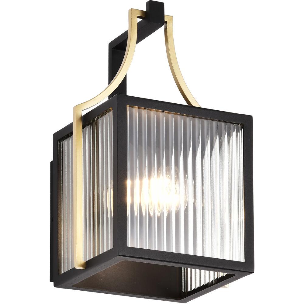 Nuvo Lighting Holden 11.13 Inch Black And Gold Outdoor Wall Light