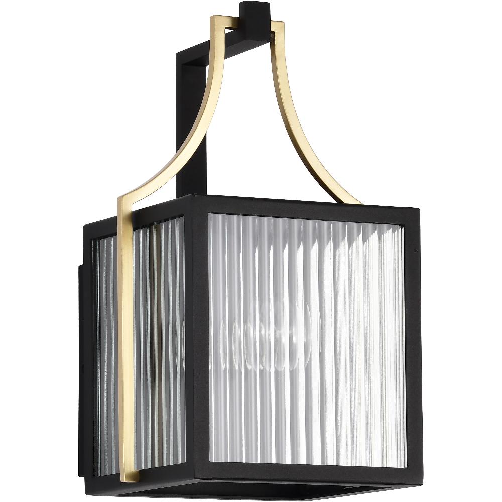 nuvo lighting Holden 11.13 inch Black and Gold Outdoor Wall Light