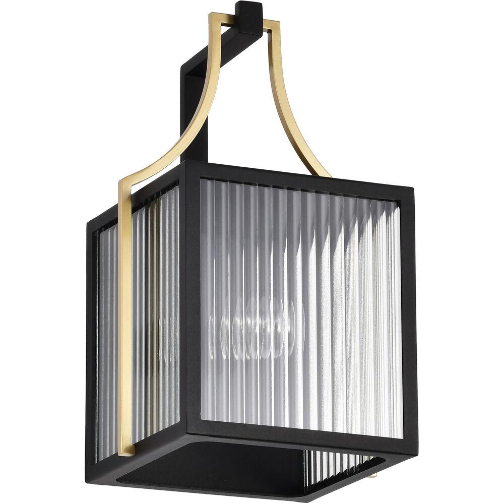 Nuvo Lighting Holden 14.5 Inch Black And Gold Outdoor Wall Light