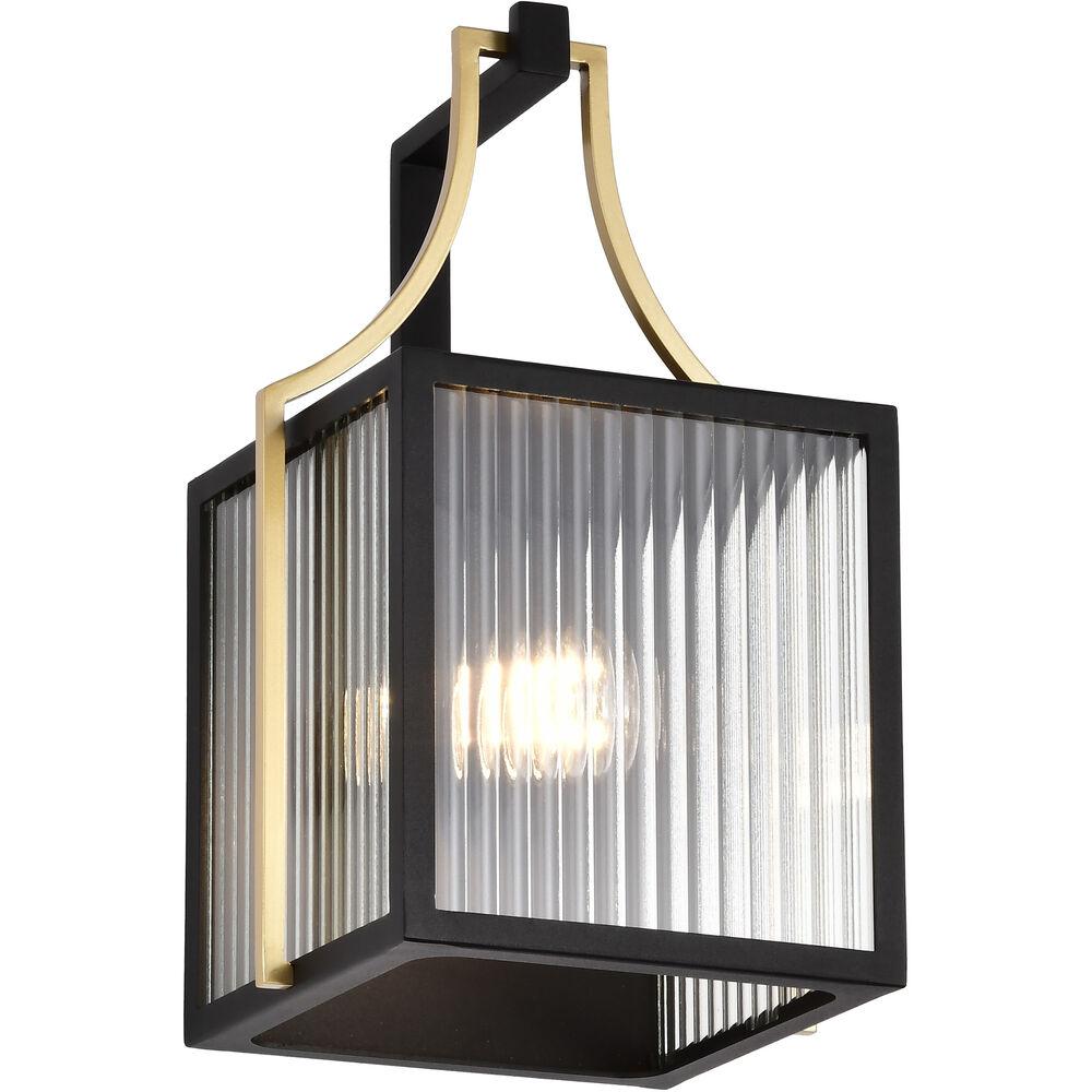 Nuvo Lighting Holden 14.5 Inch Black And Gold Outdoor Wall Light