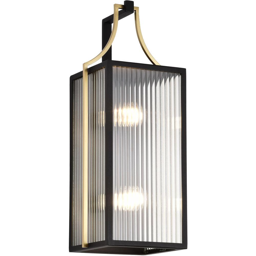 Nuvo Lighting Holden 21.75 Inch Black And Gold Outdoor Wall Light
