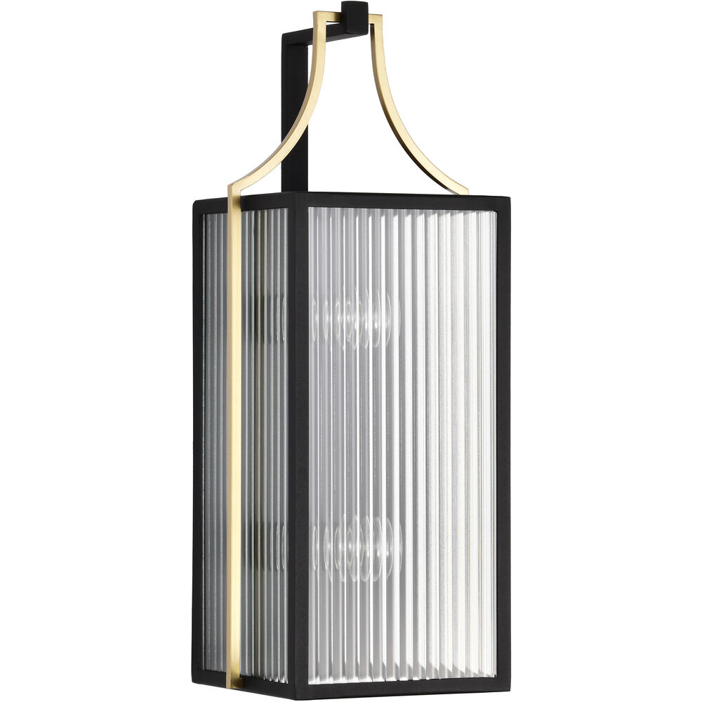 Nuvo Lighting Holden 21.75 Inch Black And Gold Outdoor Wall Light