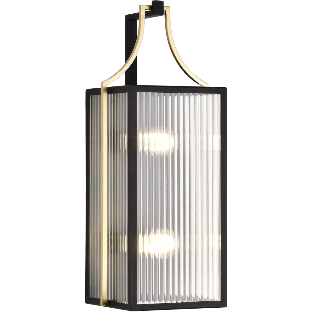 Nuvo Lighting Holden 21.75 Inch Black And Gold Outdoor Wall Light