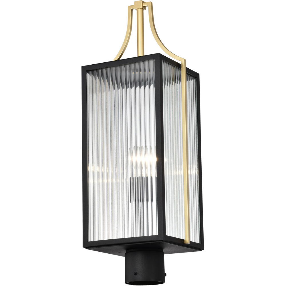 Nuvo Lighting Holden 24.38 Inch Black And Gold Outdoor Post Light