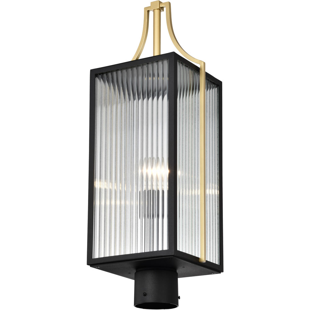 Nuvo Lighting Holden 24.38 Inch Black And Gold Outdoor Post Light