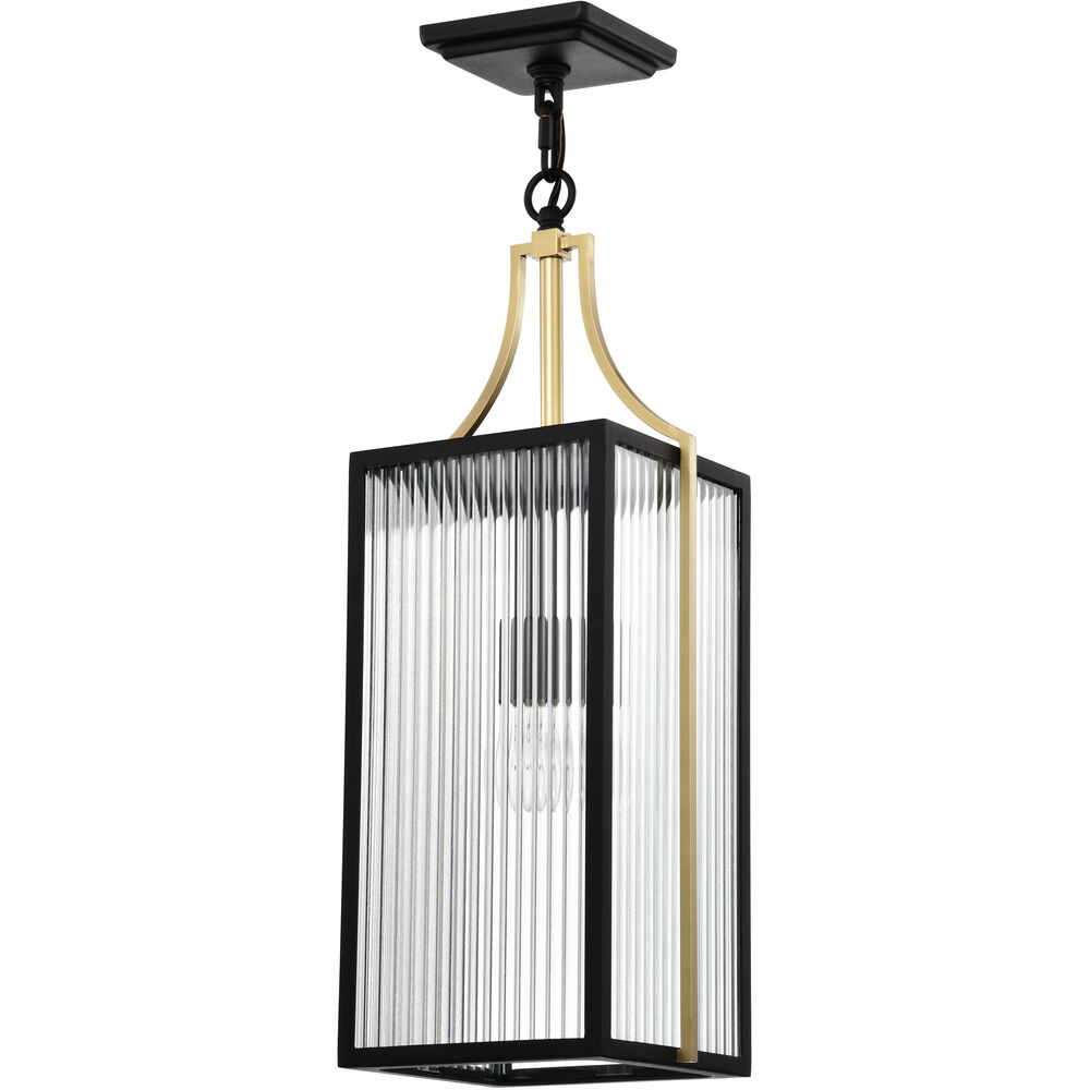 Nuvo Lighting Holden 8.5 Inch Black And Gold Outdoor Hanging Light