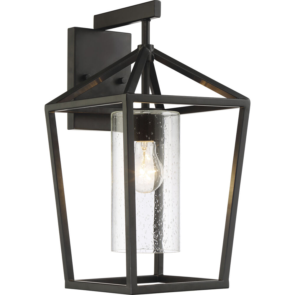Nuvo Lighting Hopewell 1 Light 17 Inch Matte Black Outdoor Wall Lantern Large