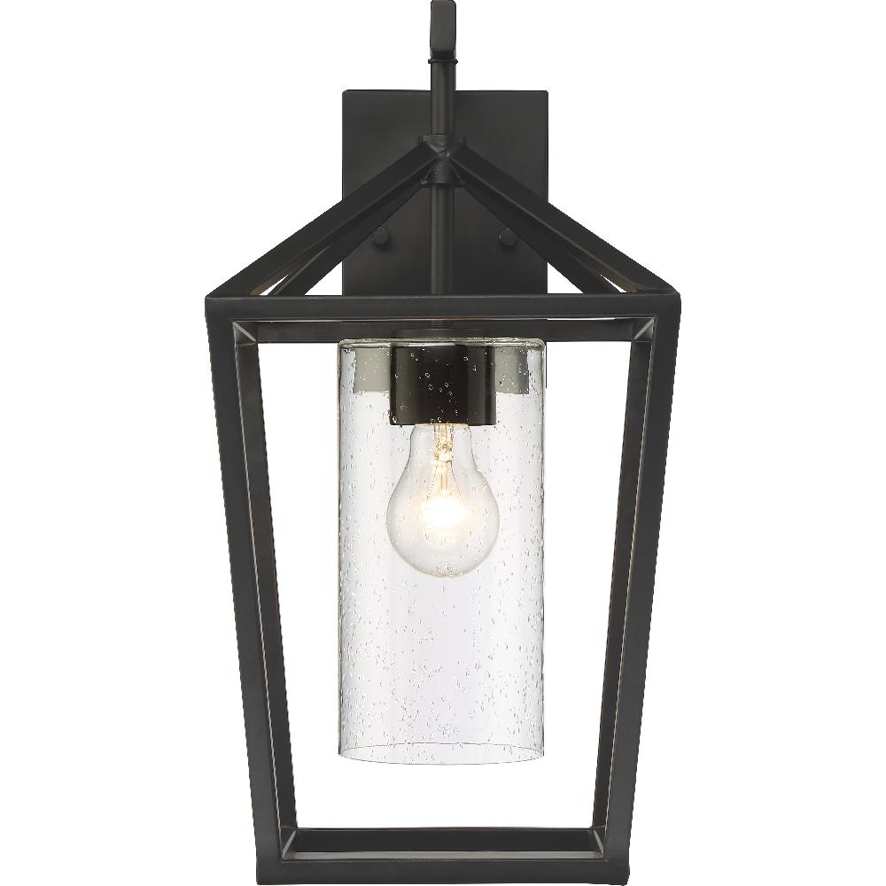 nuvo lighting Hopewell 1 Light 17 inch Matte Black Outdoor Wall Lantern Large