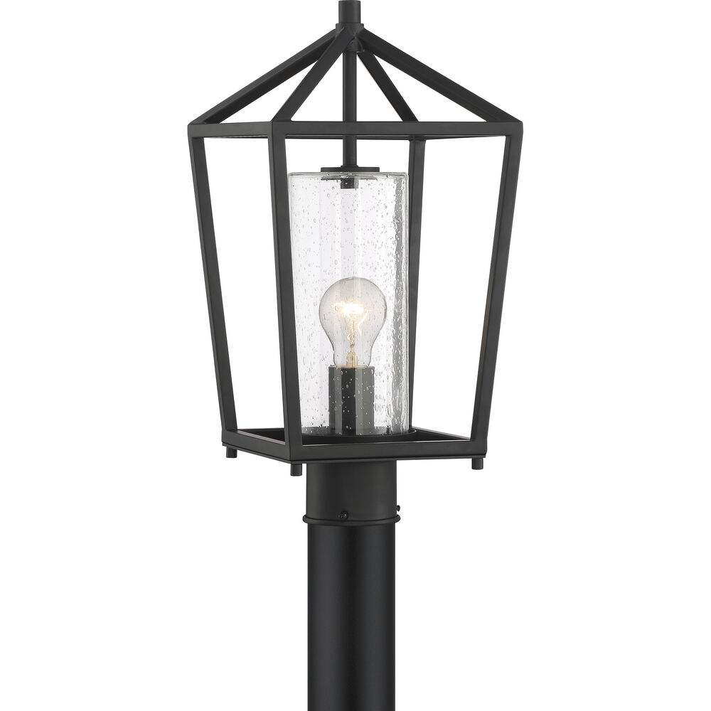Nuvo Lighting Hopewell 1 Light 18 Inch Matte Black Outdoor Post Lantern