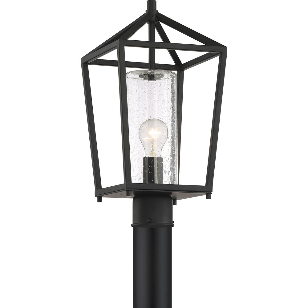 Nuvo Lighting Hopewell 1 Light 18 Inch Matte Black Outdoor Post Lantern