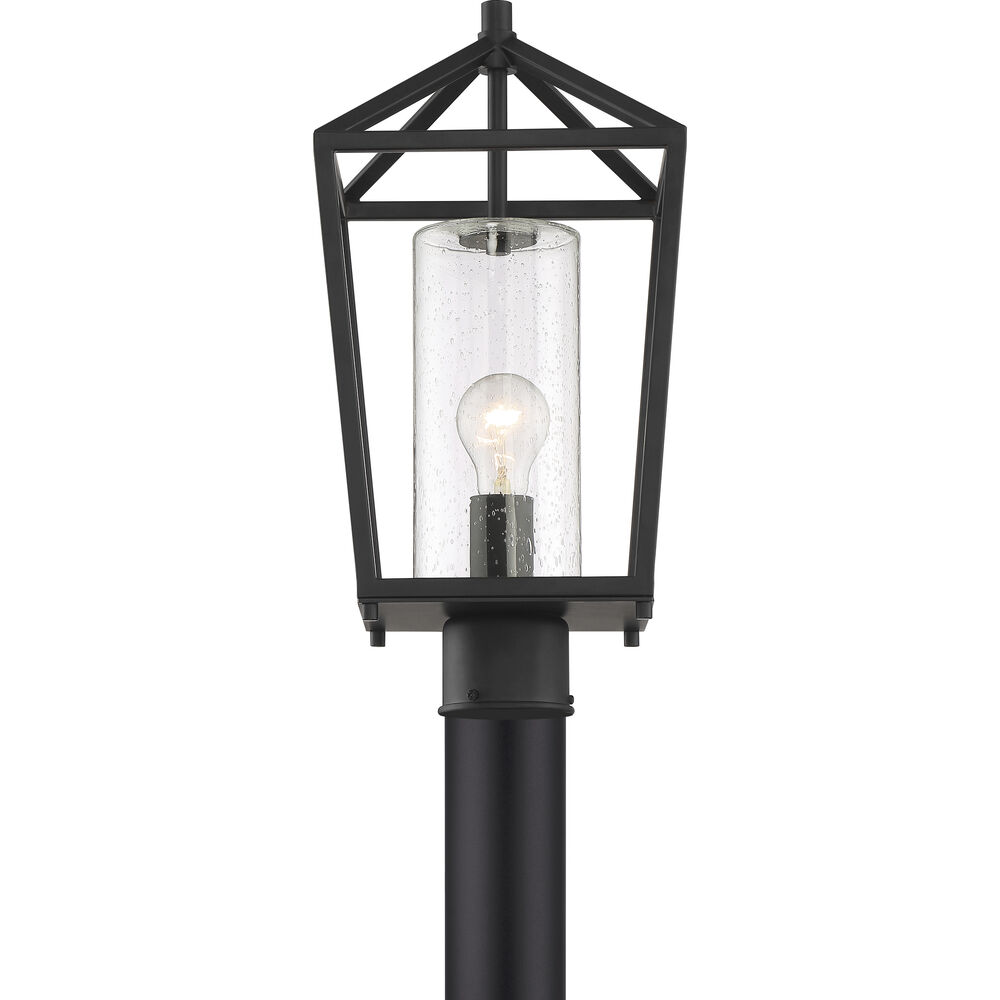 Nuvo Lighting Hopewell 1 Light 18 Inch Matte Black Outdoor Post Lantern