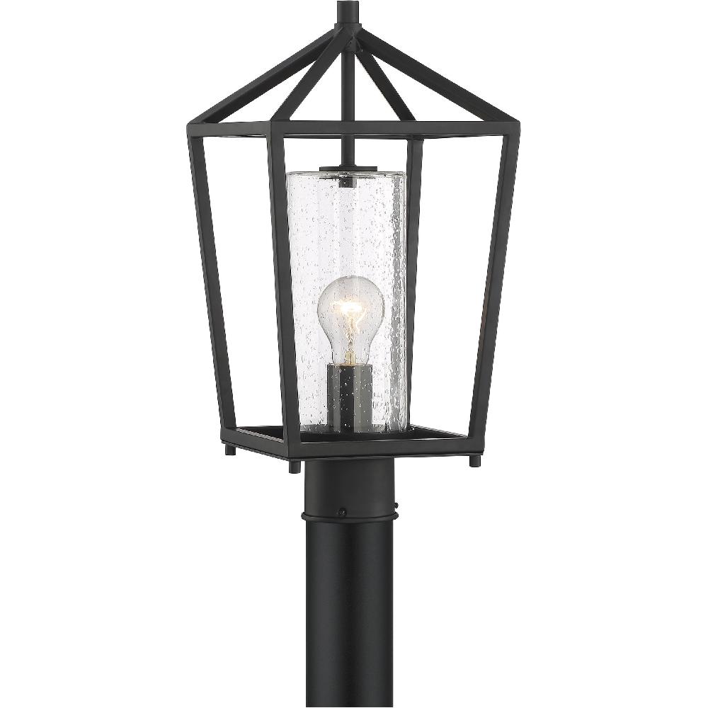 nuvo lighting Hopewell 1 Light 18 inch Matte Black Outdoor Post Lantern