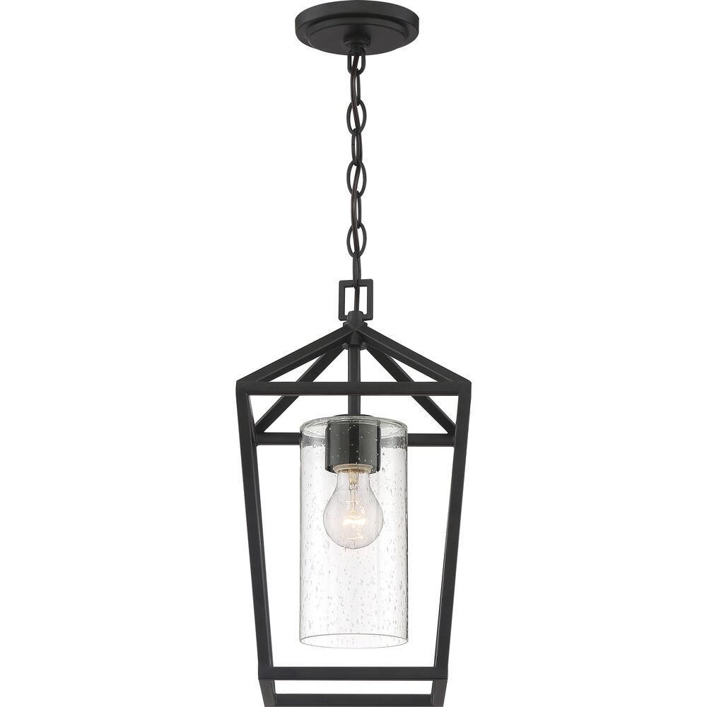 Nuvo Lighting Hopewell 1 Light 9 Inch Matte Black Outdoor Hanging Lantern