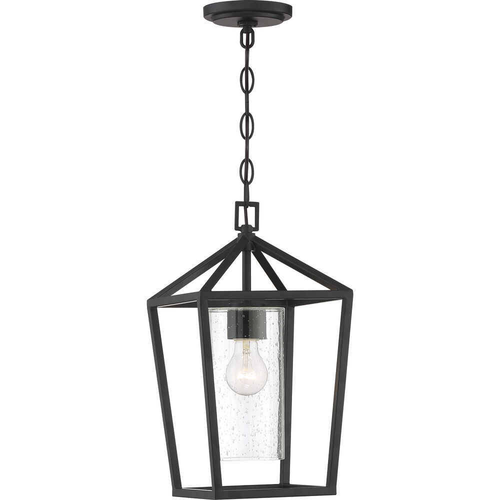 Nuvo Lighting Hopewell 1 Light 9 Inch Matte Black Outdoor Hanging Lantern