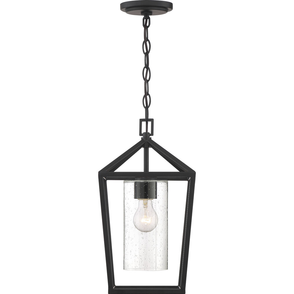 Nuvo Lighting Hopewell 1 Light 9 Inch Matte Black Outdoor Hanging Lantern