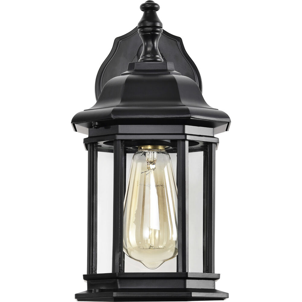 Nuvo Lighting Hopkins 12 Inch Matte Black Outdoor Wall Lantern Small