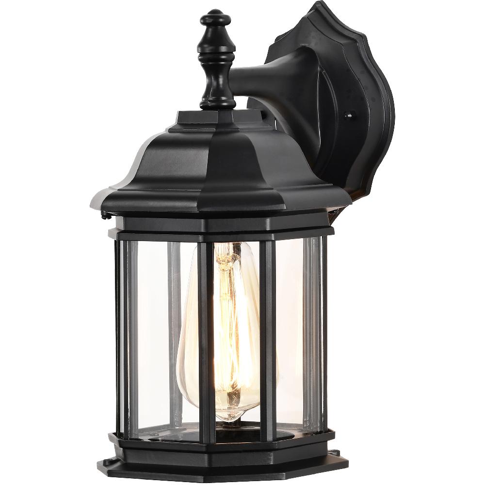 nuvo lighting Hopkins 12 inch Matte Black Outdoor Wall Lantern Small
