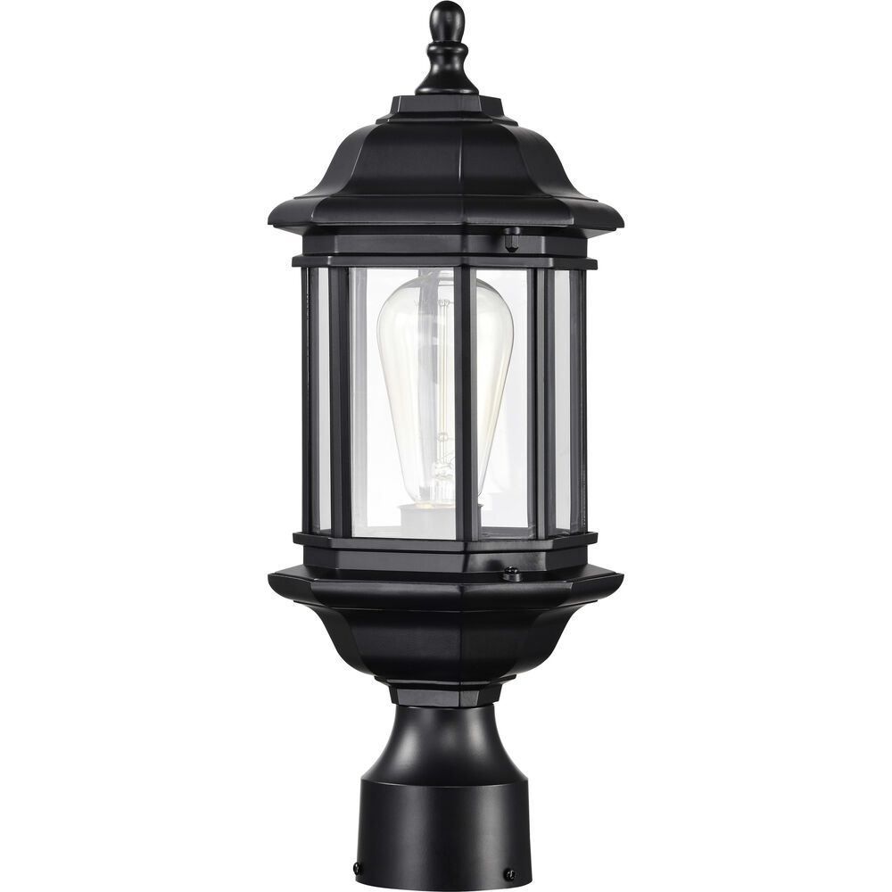 Nuvo Lighting Hopkins 17 Inch Matte Black Post Lantern Small