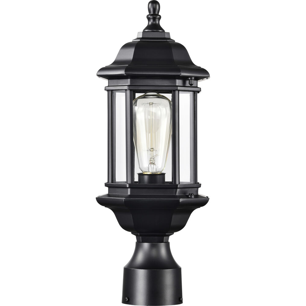 Nuvo Lighting Hopkins 17 Inch Matte Black Post Lantern Small
