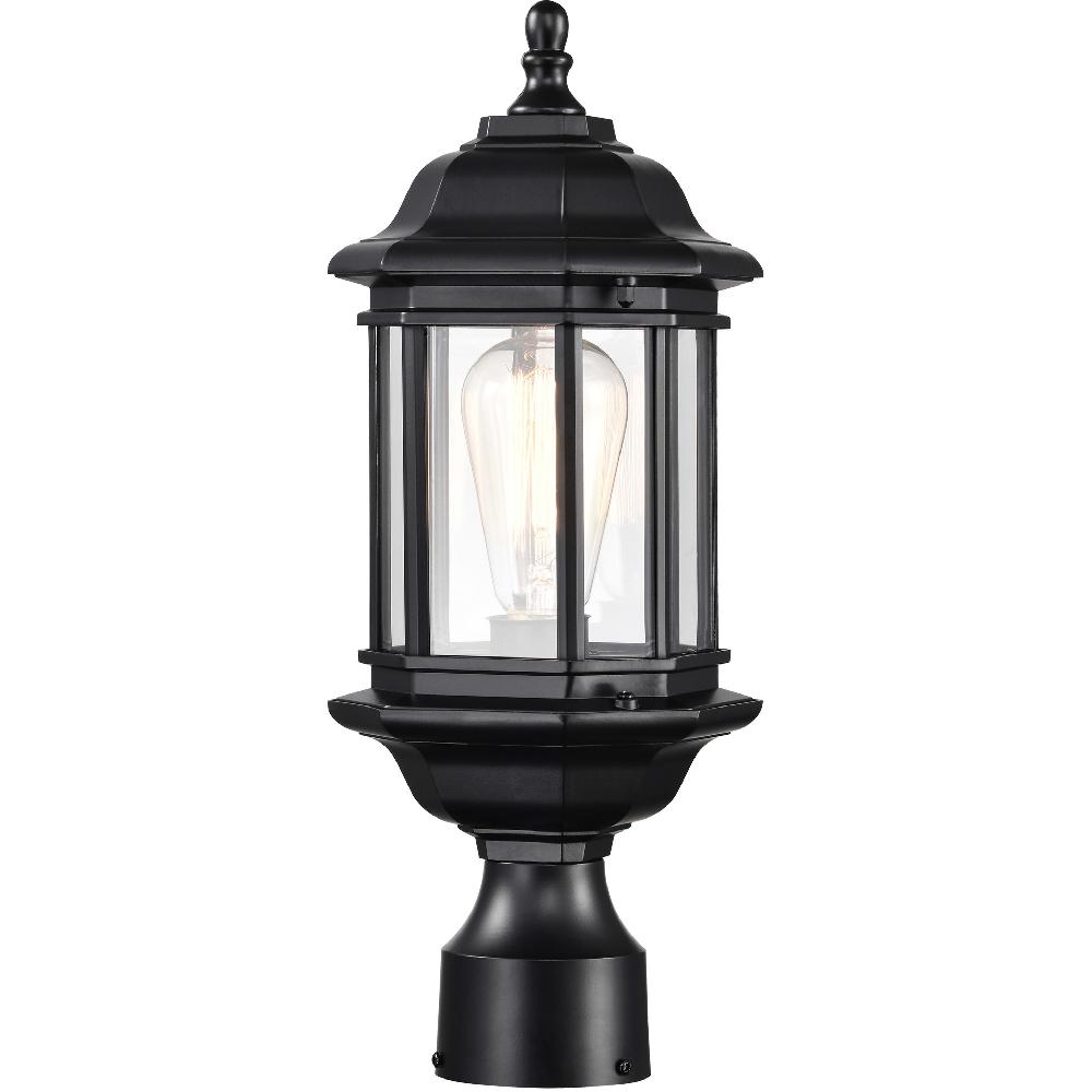 nuvo lighting Hopkins 17 inch Matte Black Post Lantern Small