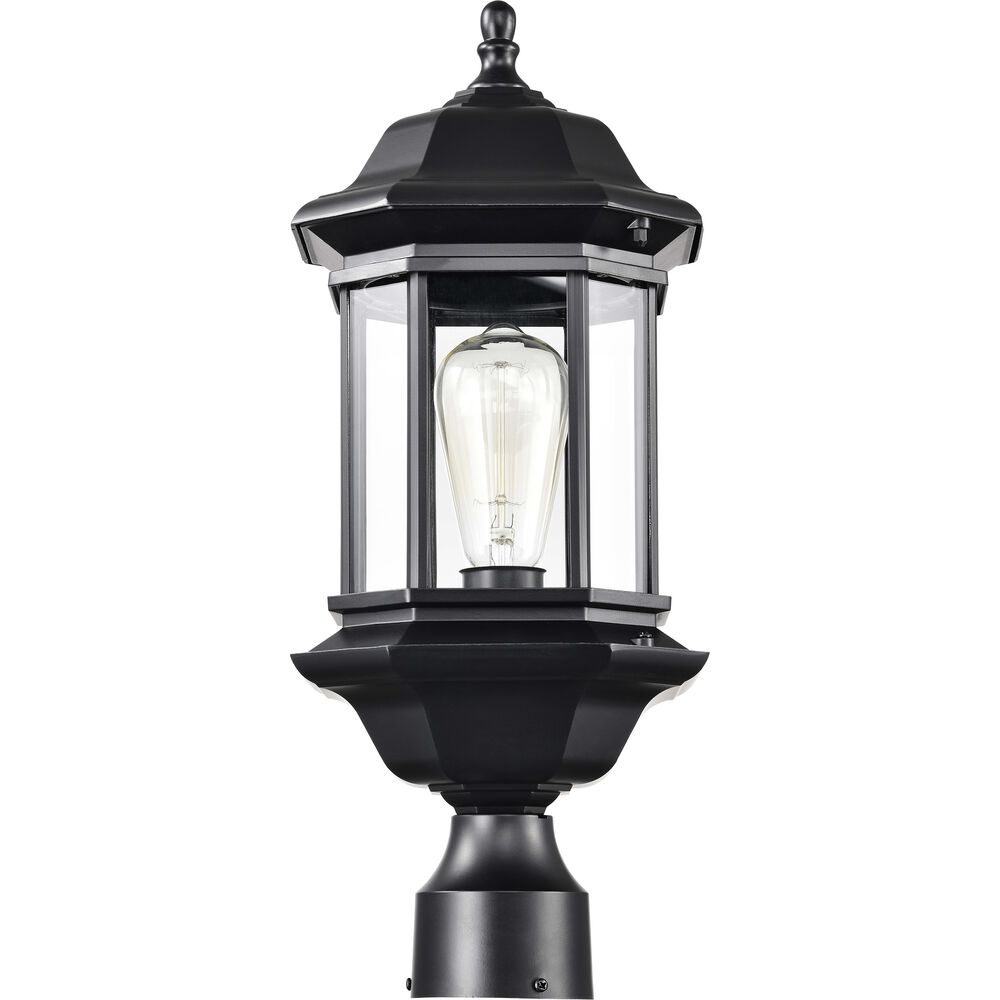 Nuvo Lighting Hopkins 19 Inch Matte Black Post Lantern Large