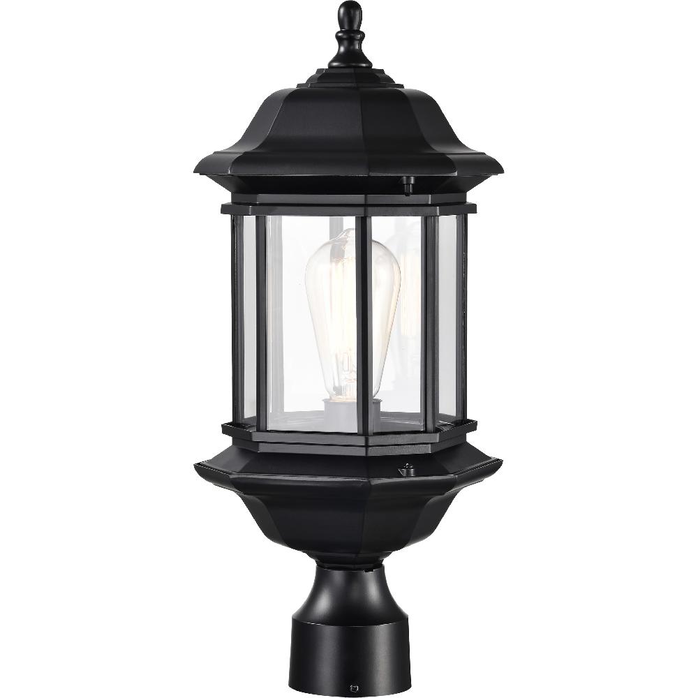 nuvo lighting Hopkins 19 inch Matte Black Post Lantern Large
