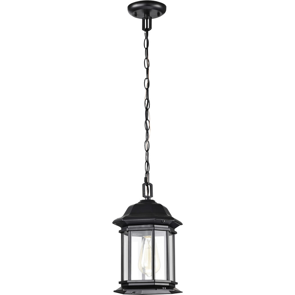 Nuvo Lighting Hopkins 7 Inch Matte Black Outdoor Hanging Lantern