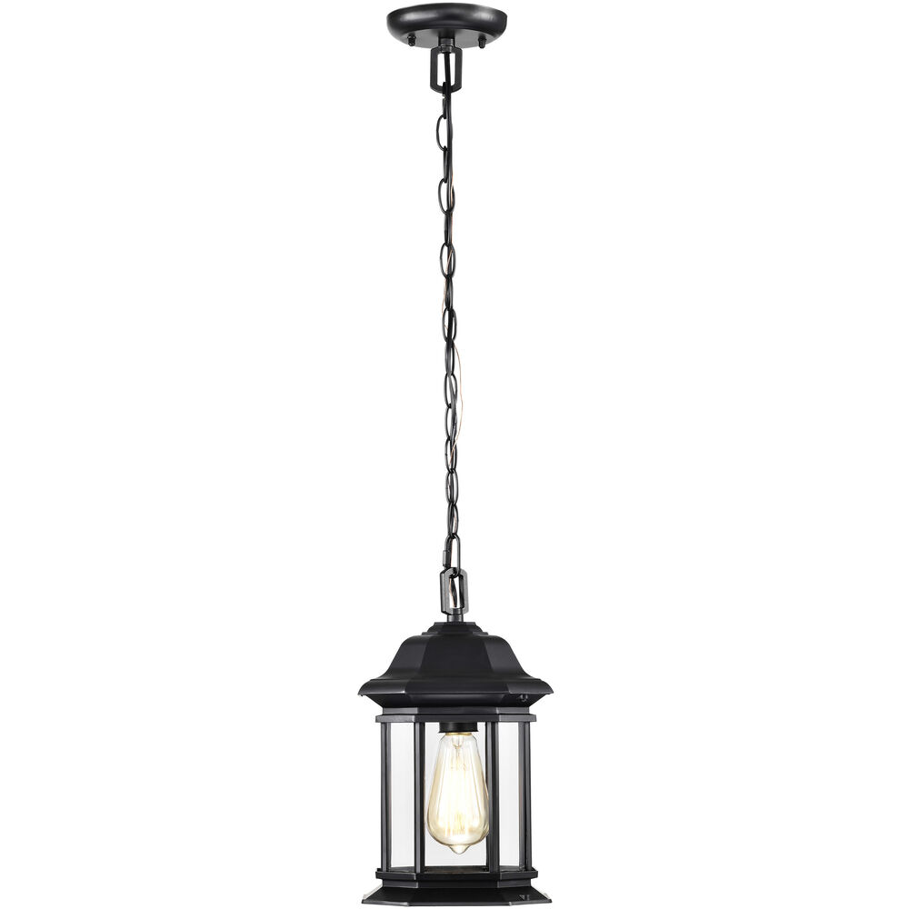 Nuvo Lighting Hopkins 7 Inch Matte Black Outdoor Hanging Lantern