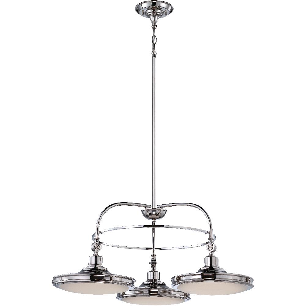 nuvo lighting Houston LED 30 inch Polished Nickel Chandelier Ceiling Light