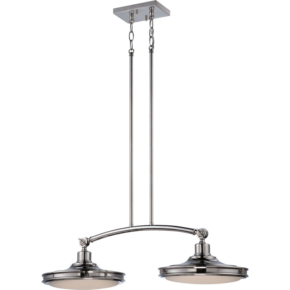 Nuvo Lighting Houston LED 30 Inch Polished Nickel Island Pendant Ceiling Light