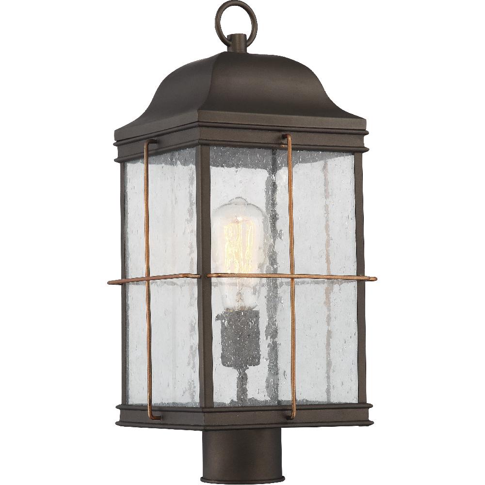nuvo lighting Howell 1 Light 19 inch Bronze and Copper Accents Outdoor Post Lantern