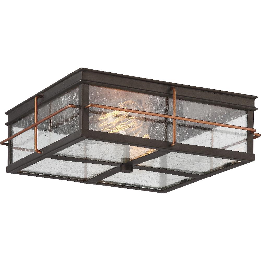 nuvo lighting Howell 2 Light 12 inch Bronze and Copper Accents Outdoor Flush Mount