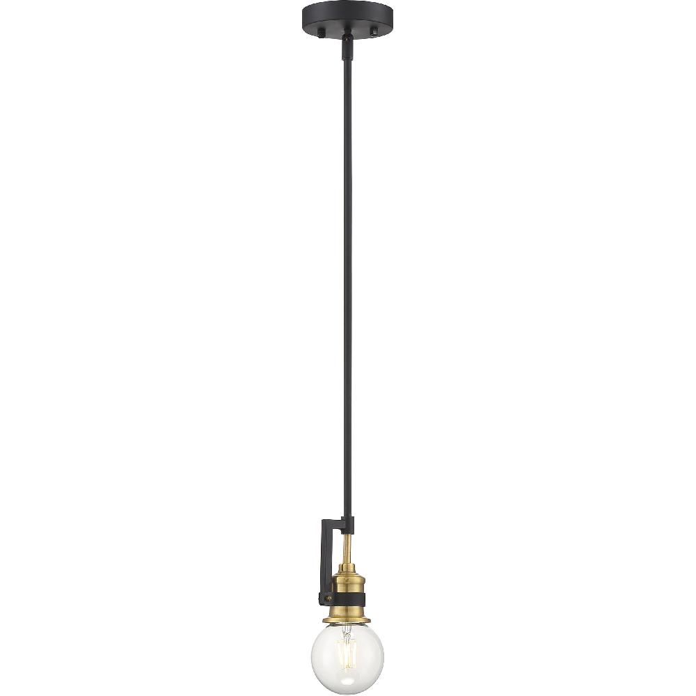 nuvo lighting Intention 1 Light 3 inch Warm Brass and Black Mini Pendant Ceiling Light