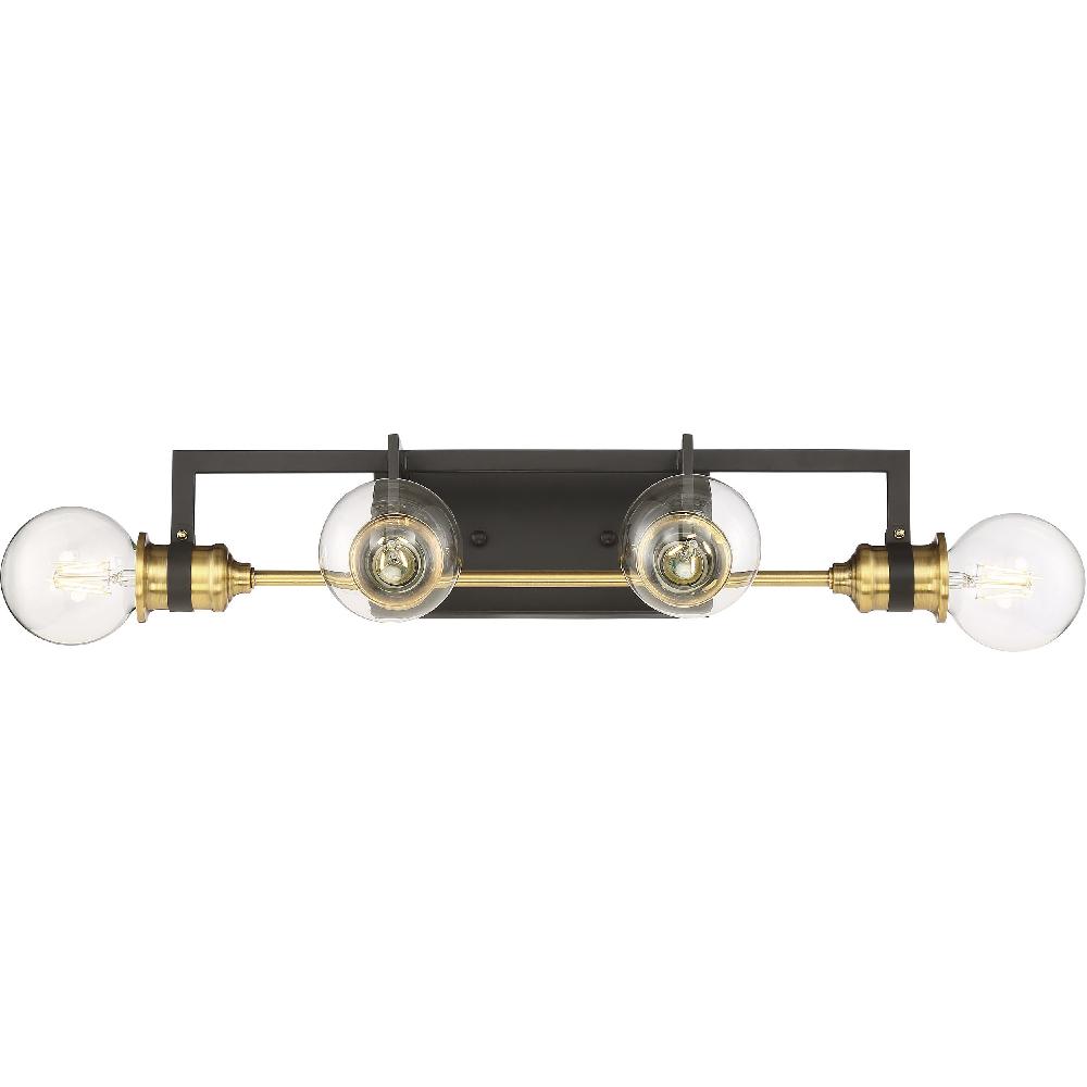 nuvo lighting Intention 4 Light 22 inch Warm Brass and Black Vanity Light Wall Light