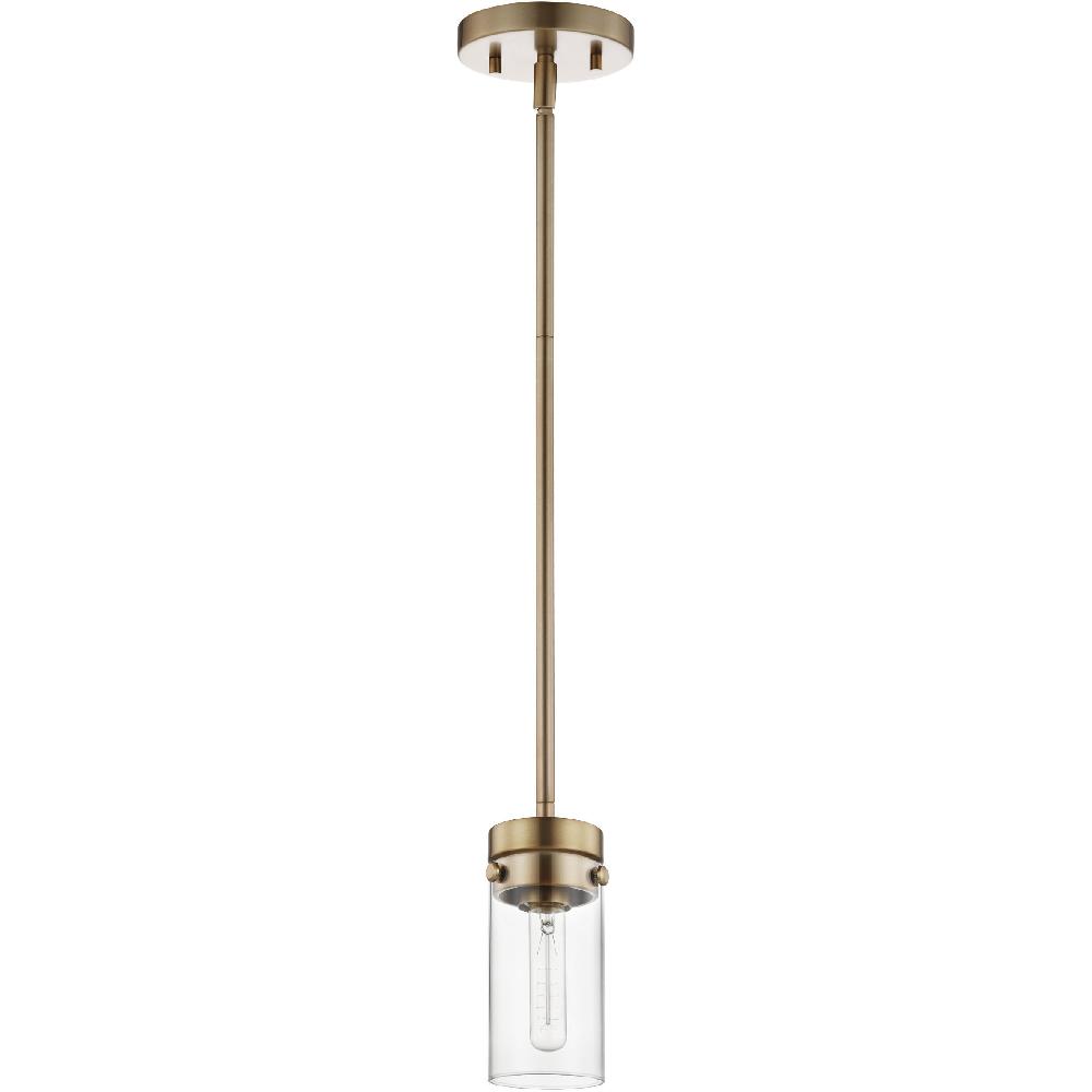 nuvo lighting Intersection 1 Light 4 inch Burnished Brass Mini-Pendant Ceiling Light