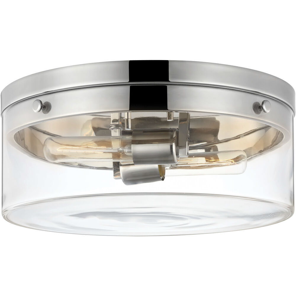 Nuvo Lighting Intersection 2 Light 11 Inch Polished Nickel Flush Ceiling Light