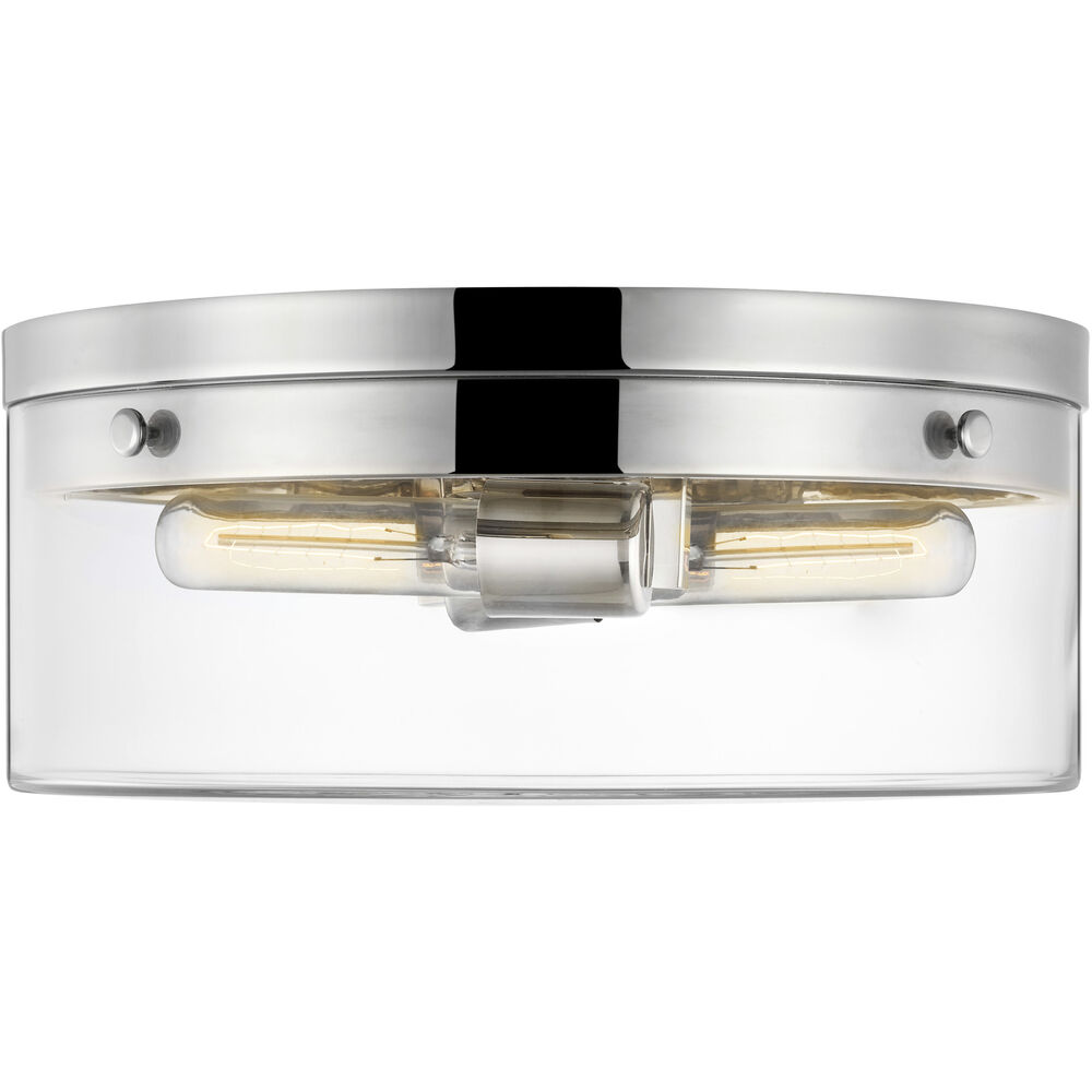 Nuvo Lighting Intersection 2 Light 11 Inch Polished Nickel Flush Ceiling Light