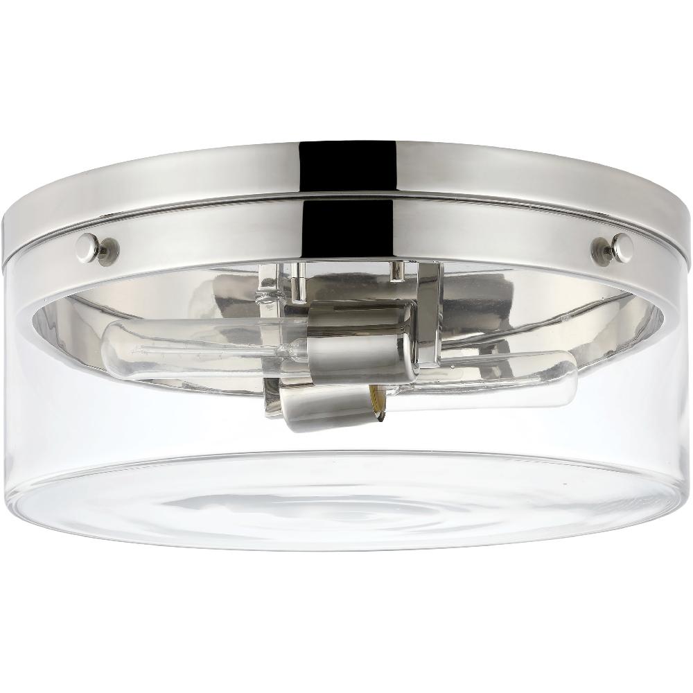 nuvo lighting Intersection 2 Light 11 inch Polished Nickel Flush Ceiling Light