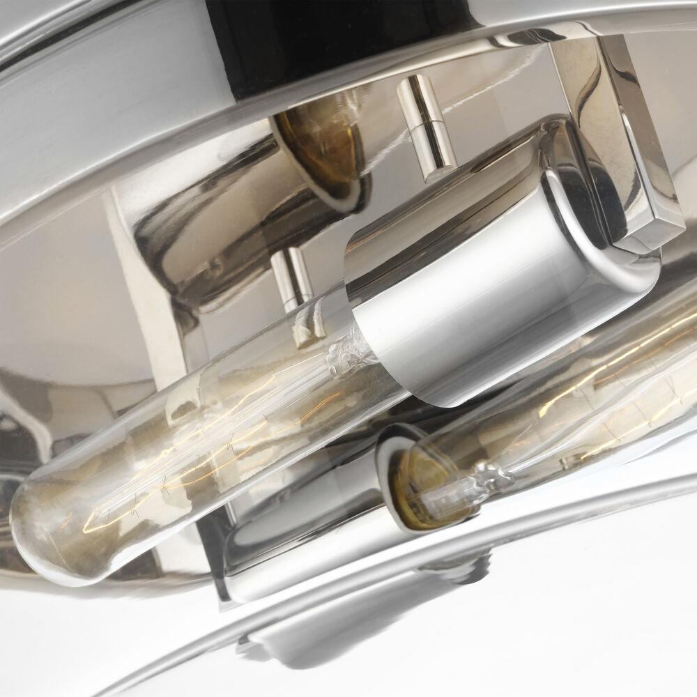 Nuvo Lighting Intersection 2 Light 14 Inch Polished Nickel Flush Ceiling Light
