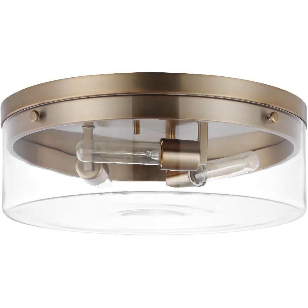 nuvo lighting Intersection 3 Light 17 inch Burnished Brass Flush Ceiling Light